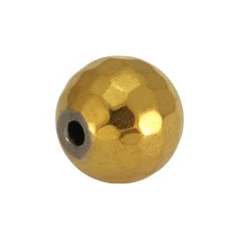 Hematitperle (facettiert), 8mm, goldfarben 