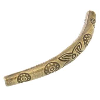 Designerschmuckstück mit Ornamenten, 47X5mm, Zylinder, bronzefarben bronzefarben