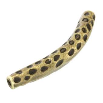 Designerschmuckstück mit Ornamenten, 31X4mm, Zylinder, bronzefarben bronzefarben