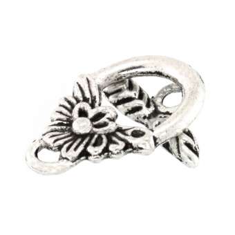 Knebelverschluss, 16X12mm, silberfarben silberfarben