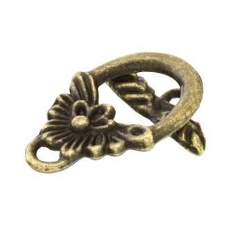Knebelverschluss, 16X12mm, bronzefarben bronzefarben