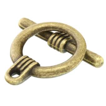 Knebelverschluss, 22X16mm, bronzefarben bronzefarben