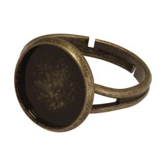 Ring für Ø 12 mm große Cabochons, bronzefarben bronze