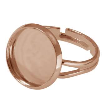 Ring für Ø 14 mm große Cabochons, roségoldfarben roségold