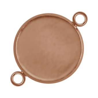 Anhänger Halter für Ø 16 mm große Cabochons, roségoldfarben roségold