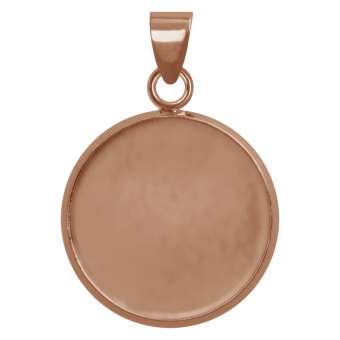 Anhänger Halter für Ø 16 mm große Cabochons, roségoldfarben roségold