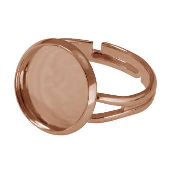 Ring für Ø 12 mm große Cabochons, roségoldfarben roségold