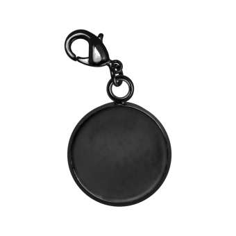 Charms für Ø 10 mm große Cabochons, schwarz silberfarben schwarz silber