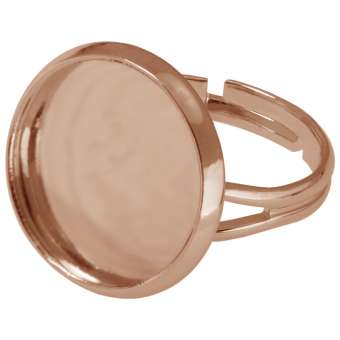 Ring für Ø 18 mm große Cabochons, roségoldfarben roségold