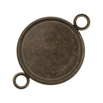 Anhänger Halter für Ø 14 mm große Cabochons, bronzefarben bronze