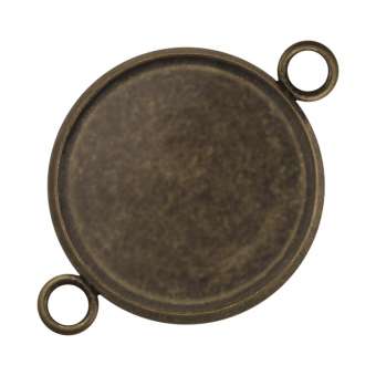 Anhänger Halter für Ø 16 mm große Cabochons, bronzefarben bronze
