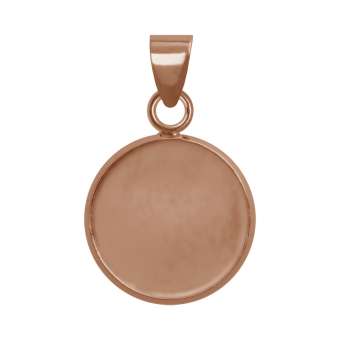 Anhänger Halter für Ø 12 mm große Cabochons, roségoldfarben roségold