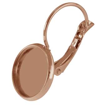 Ohrhaken für Ø 12 mm große Cabochons, roségoldfarben roségold
