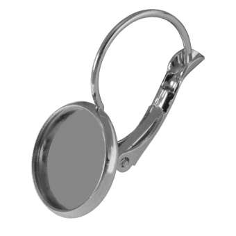Ohrhaken für Ø 12 mm große Cabochons, silberfarben silber