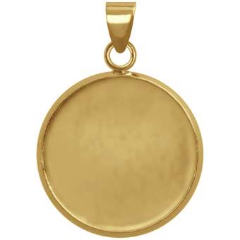 Anhänger Halter für Ø 18 mm große Cabochons, goldfarben gold