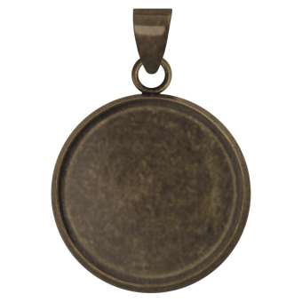 Anhänger Halter für Ø 16 mm große Cabochons, bronzefarben bronze