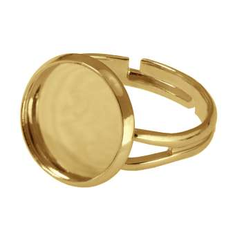 Ring für Ø 12 mm große Cabochons, goldfarben gold