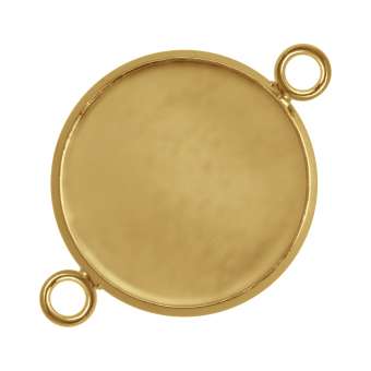 Anhänger Halter für Ø 16 mm große Cabochons, goldfarben gold