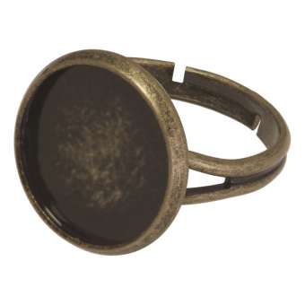 Ring für Ø 16 mm große Cabochons, bronzefarben bronze