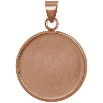 Anhänger Halter für Ø 18 mm große Cabochons, roségoldfarben roségold