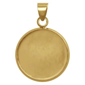 Anhänger Halter für Ø 16 mm große Cabochons, goldfarben gold