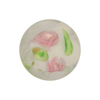 Glasperle (Leuchtperle), 11mm, weiß weiß