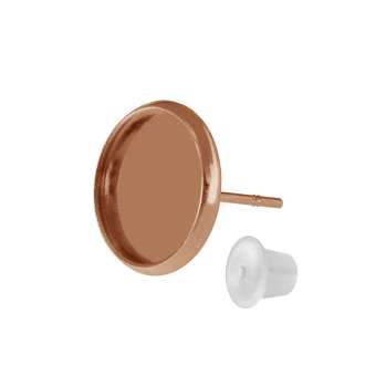 Ohrstecker für Ø 10 mm große Cabochons, Roségold roségold
