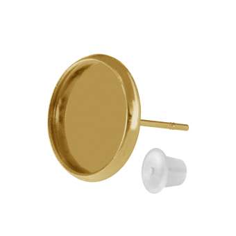 Ohrstecker für Ø 12 mm große Cabochons, goldfarben gold