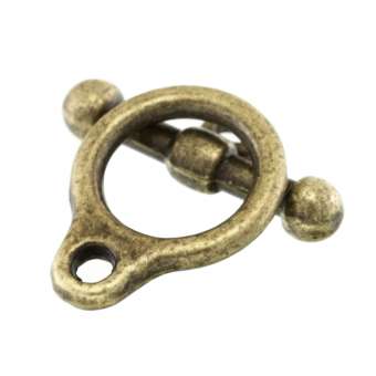 Knebelverschluss, 16X12mm, bronzefarben bronzefarben