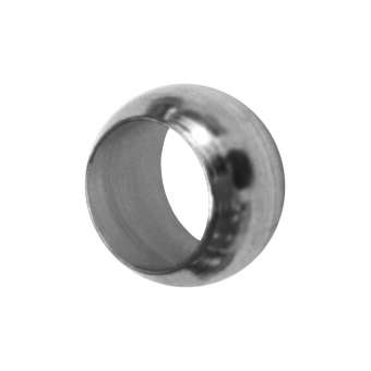 4mm grosse Quetschperlen (25 Stück, Loch-Ø 2,8 mm), Metall, silberfarben silberfarben