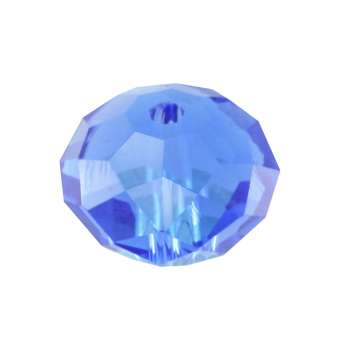 Glasschliffperle, briolette, 10X7mm, blau blau