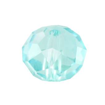 Glasschliffperle, briolette, 10X7mm, mint-türkis mint-türkis