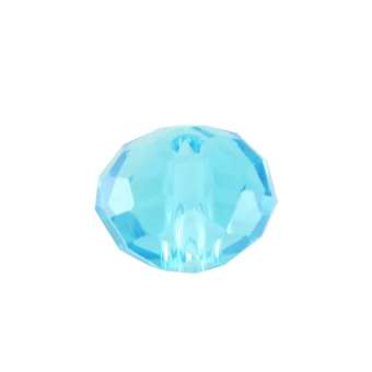 Glasschliffperle, briolette, 8X6mm, hellblau hellblau