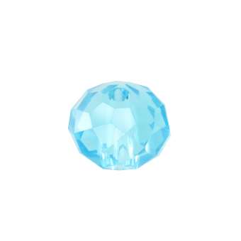 Glasschliffperle, briolette, 6X4mm, hellblau hellblau