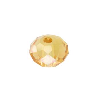 Glasschliffperle, briolette, 6X4mm, braun-beige braun-beige