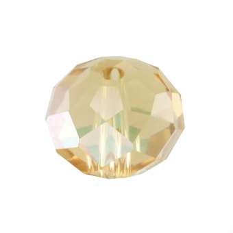 Glasschliffperle, briolette, 10X7mm, braun-beige braun-beige
