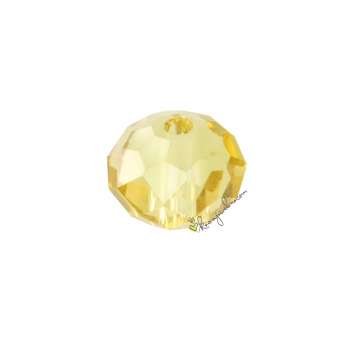 Glasschliffperle, briolette, 6X4mm, safrangelb safrangelb
