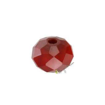 Glasschliffperle, briolette, 6X4mm, dunkelrot dunkelrot