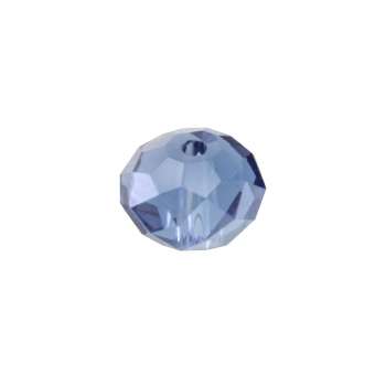Glasschliffperle, briolette, 6X4mm, blau blau