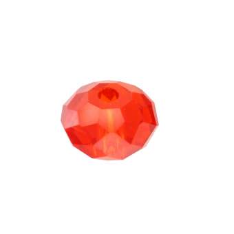 Glasschliffperle, briolette, 6X4mm, rot rot