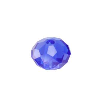Glasschliffperle, briolette, 6X4mm, royalblau royalblau