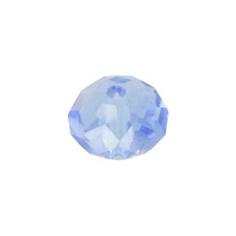 Glasschliffperle, briolette, 6X4mm, hellblau-violett hellblau-violett