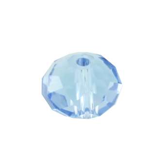 Glasschliffperle, briolette, 8X6mm, hellblau-violett hellblau-violett
