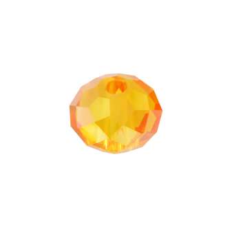 Glasschliffperle, briolette, 6X4mm, hellorange hellorange