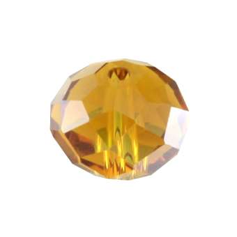 Glasschliffperle, briolette, 10X7mm, honigfarben honigfarben