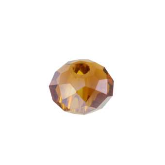 Glasschliffperle, briolette, 6X4mm, hellbraun hellbraun