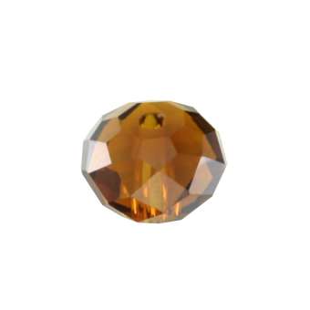 Glasschliffperle, briolette, 8X6mm, hellbraun hellbraun