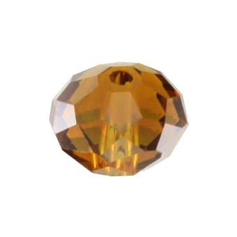 Glasschliffperle, briolette, 10X7mm, hellbraun hellbraun