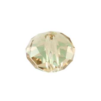 Glasschliffperle, briolette, 8X6mm, transparent-goldfarben transparent-goldfarben