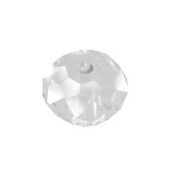 Glasschliffperle, briolette, 8X6mm, transparent transparent